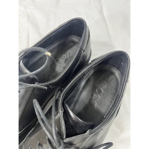ECCO Helsinki Black Leather Lace Up Oxford Bicycle Toe Dress Shoes Sz 10 main image 12